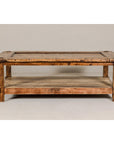 Country Style Distressed Two-Tier Coffee Table with Inset Top and Straight Legs-15. Asian & Chinese Furniture, Art, Antiques, Vintage Home Décor for sale at FEA Home