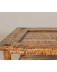 Country Style Distressed Two-Tier Coffee Table with Inset Top and Straight Legs-8. Asian & Chinese Furniture, Art, Antiques, Vintage Home Décor for sale at FEA Home