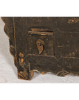 Low Kang Carved Sideboard with Brown Distressed Finish and Two Small Doors-10. Asian & Chinese Furniture, Art, Antiques, Vintage Home Décor for sale at FEA Home