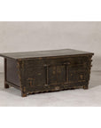 Low Kang Carved Sideboard with Brown Distressed Finish and Two Small Doors-13. Asian & Chinese Furniture, Art, Antiques, Vintage Home Décor for sale at FEA Home