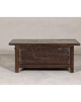 Low Kang Carved Sideboard with Brown Distressed Finish and Two Small Doors-16. Asian & Chinese Furniture, Art, Antiques, Vintage Home Décor for sale at FEA Home