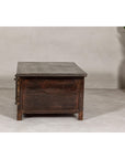 Low Kang Carved Sideboard with Brown Distressed Finish and Two Small Doors-17. Asian & Chinese Furniture, Art, Antiques, Vintage Home Décor for sale at FEA Home