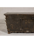 Low Kang Carved Sideboard with Brown Distressed Finish and Two Small Doors-4. Asian & Chinese Furniture, Art, Antiques, Vintage Home Décor for sale at FEA Home
