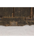 Low Kang Carved Sideboard with Brown Distressed Finish and Two Small Doors-9. Asian & Chinese Furniture, Art, Antiques, Vintage Home Décor for sale at FEA Home