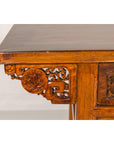 Vintage Chinese Carved Wood Console Table with Drawers-5. Asian & Chinese Furniture, Art, Antiques, Vintage Home Décor for sale at FEA Home