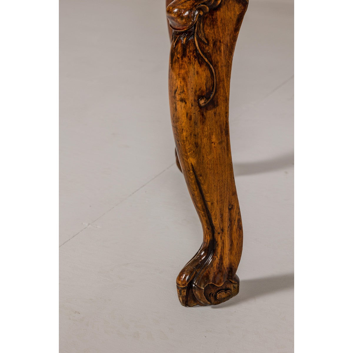 19th Century Wooden Demilune Table with Carved Mythical Creatures-10. Asian & Chinese Furniture, Art, Antiques, Vintage Home Décor for sale at FEA Home