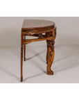 19th Century Wooden Demilune Table with Carved Mythical Creatures-13. Asian & Chinese Furniture, Art, Antiques, Vintage Home Décor for sale at FEA Home