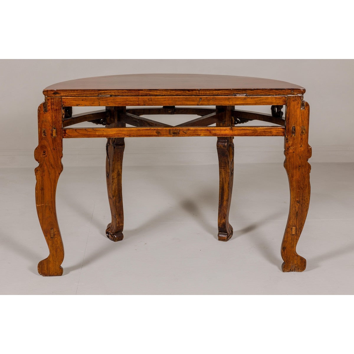 19th Century Wooden Demilune Table with Carved Mythical Creatures-14. Asian & Chinese Furniture, Art, Antiques, Vintage Home Décor for sale at FEA Home
