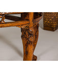 19th Century Wooden Demilune Table with Carved Mythical Creatures-16. Asian & Chinese Furniture, Art, Antiques, Vintage Home Décor for sale at FEA Home
