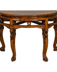 19th Century Wooden Demilune Table with Carved Mythical Creatures-17. Asian & Chinese Furniture, Art, Antiques, Vintage Home Décor for sale at FEA Home