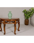 19th Century Wooden Demilune Table with Carved Mythical Creatures-2. Asian & Chinese Furniture, Art, Antiques, Vintage Home Décor for sale at FEA Home