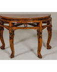 19th Century Wooden Demilune Table with Carved Mythical Creatures-3. Asian & Chinese Furniture, Art, Antiques, Vintage Home Décor for sale at FEA Home