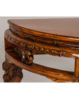 19th Century Wooden Demilune Table with Carved Mythical Creatures-6. Asian & Chinese Furniture, Art, Antiques, Vintage Home Décor for sale at FEA Home
