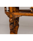 19th Century Wooden Demilune Table with Carved Mythical Creatures-9. Asian & Chinese Furniture, Art, Antiques, Vintage Home Décor for sale at FEA Home