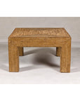 Country Style Midcentury Woven Rattan Light Brown Parsons Leg Coffee Table-10. Asian & Chinese Furniture, Art, Antiques, Vintage Home Décor for sale at FEA Home