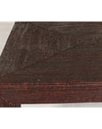 Midcentury Vintage Woven Rattan Dark Brown Parsons Leg Rattan Coffee Table-10. Asian & Chinese Furniture, Art, Antiques, Vintage Home Décor for sale at FEA Home