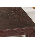 Midcentury Vintage Woven Rattan Dark Brown Parsons Leg Rattan Coffee Table-13. Asian & Chinese Furniture, Art, Antiques, Vintage Home Décor for sale at FEA Home