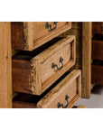 Teak Kneehole Desk with Eight Drawers and Custom Bleached Finish-15. Asian & Chinese Furniture, Art, Antiques, Vintage Home Décor for sale at FEA Home