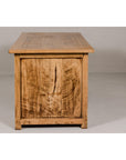 Teak Kneehole Desk with Eight Drawers and Custom Bleached Finish-17. Asian & Chinese Furniture, Art, Antiques, Vintage Home Décor for sale at FEA Home