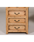 Teak Kneehole Desk with Eight Drawers and Custom Bleached Finish-10. Asian & Chinese Furniture, Art, Antiques, Vintage Home Décor for sale at FEA Home