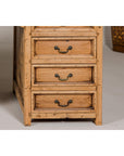 Teak Kneehole Desk with Eight Drawers and Custom Bleached Finish-11. Asian & Chinese Furniture, Art, Antiques, Vintage Home Décor for sale at FEA Home