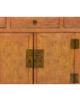 Qing Dynasty Painted Sideboard with Distressed Patina, Three Drawers, Two Doors-7. Asian & Chinese Furniture, Art, Antiques, Vintage Home Décor for sale at FEA Home