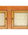 Country Style Painted Two-Door Buffet with Distressed Orange and Off-White Color-11. Asian & Chinese Furniture, Art, Antiques, Vintage Home Décor for sale at FEA Home
