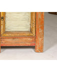 Country Style Painted Two-Door Buffet with Distressed Orange and Off-White Color-13. Asian & Chinese Furniture, Art, Antiques, Vintage Home Décor for sale at FEA Home