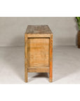 Country Style Painted Two-Door Buffet with Distressed Orange and Off-White Color-16. Asian & Chinese Furniture, Art, Antiques, Vintage Home Décor for sale at FEA Home