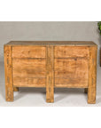 Country Style Painted Two-Door Buffet with Distressed Orange and Off-White Color-18. Asian & Chinese Furniture, Art, Antiques, Vintage Home Décor for sale at FEA Home