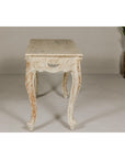 Rococo Style Painted Console Table with Carved Apron and Distressed Finish-20. Asian & Chinese Furniture, Art, Antiques, Vintage Home Décor for sale at FEA Home