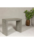 Contemporary Minimalist White and Black Striped Console Table with Bone Inlay-14. Asian & Chinese Furniture, Art, Antiques, Vintage Home Décor for sale at FEA Home