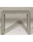 Contemporary Minimalist White and Black Striped Console Table with Bone Inlay-16. Asian & Chinese Furniture, Art, Antiques, Vintage Home Décor for sale at FEA Home