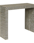 Contemporary Minimalist White and Black Striped Console Table with Bone Inlay-1. Asian & Chinese Furniture, Art, Antiques, Vintage Home Décor for sale at FEA Home