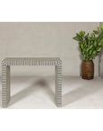 Contemporary Minimalist White and Black Striped Console Table with Bone Inlay-4. Asian & Chinese Furniture, Art, Antiques, Vintage Home Décor for sale at FEA Home