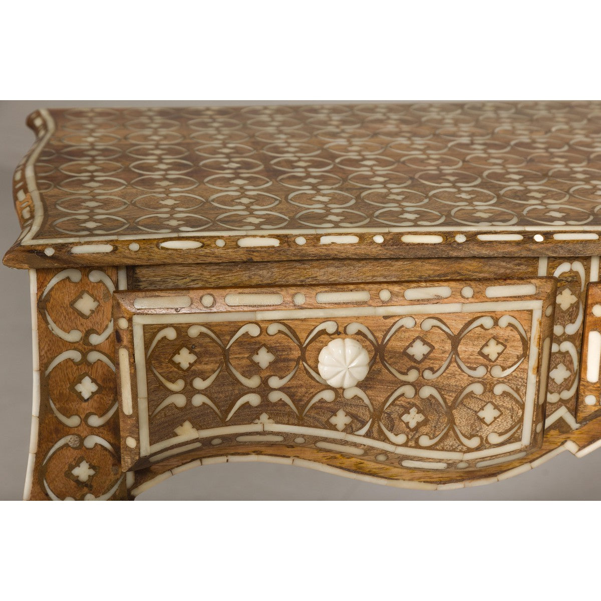 Anglo Louis XV Style Console Table with Three Drawers and Cabriole Legs-14. Asian & Chinese Furniture, Art, Antiques, Vintage Home Décor for sale at FEA Home