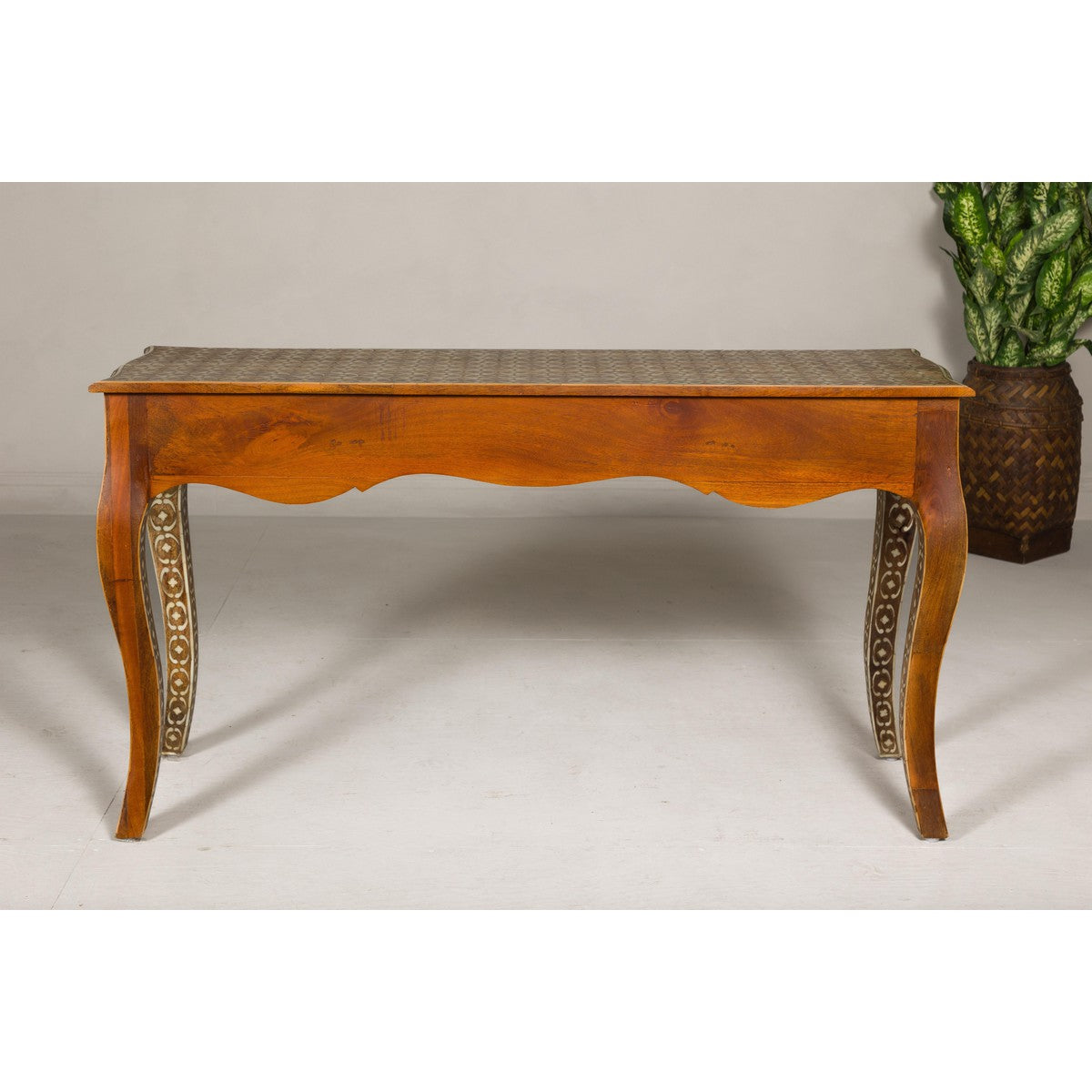 Anglo Louis XV Style Console Table with Three Drawers and Cabriole Legs-19. Asian & Chinese Furniture, Art, Antiques, Vintage Home Décor for sale at FEA Home