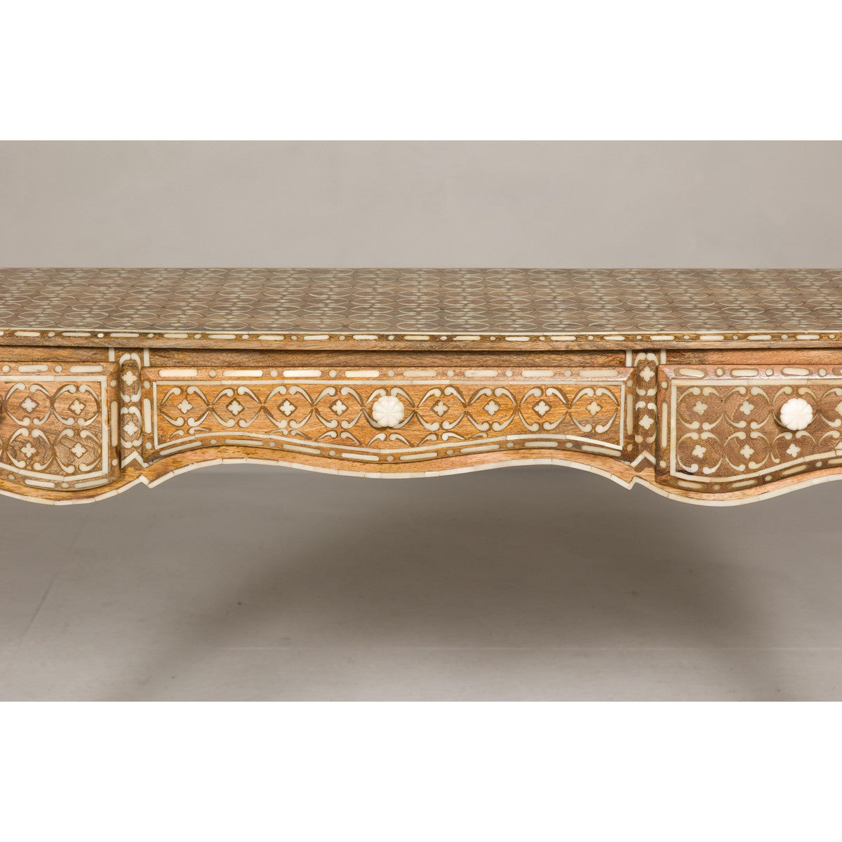 Anglo Louis XV Style Console Table with Three Drawers and Cabriole Legs-6. Asian & Chinese Furniture, Art, Antiques, Vintage Home Décor for sale at FEA Home