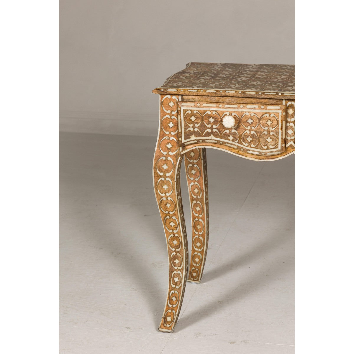 Anglo Louis XV Style Console Table with Three Drawers and Cabriole Legs-7. Asian & Chinese Furniture, Art, Antiques, Vintage Home Décor for sale at FEA Home