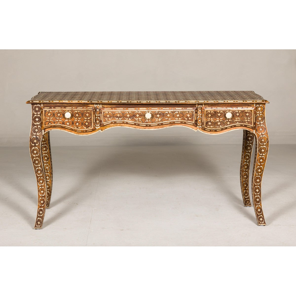 Vintage Anglo-Indian Bone Inlay Console Table-2. Asian & Chinese Furniture, Art, Antiques, Vintage Home Décor for sale at FEA Home