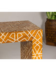 Handmade Mango Wood Linear Console Table with Geometric Bone Inlay-10. Asian & Chinese Furniture, Art, Antiques, Vintage Home Décor for sale at FEA Home