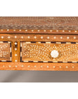 Anglo Style Mango Wood Console or Desk with Three Drawers and Bone Inlay-10. Asian & Chinese Furniture, Art, Antiques, Vintage Home Décor for sale at FEA Home