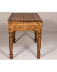 Anglo Style Mango Wood Console or Desk with Three Drawers and Bone Inlay-18. Asian & Chinese Furniture, Art, Antiques, Vintage Home Décor for sale at FEA Home