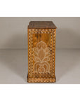 Anglo Indian Style Mango Wood Chest with Four Drawers and Floral Bone Inlay-14. Asian & Chinese Furniture, Art, Antiques, Vintage Home Décor for sale at FEA Home