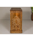 Anglo Indian Style Mango Wood Chest with Four Drawers and Floral Bone Inlay-18. Asian & Chinese Furniture, Art, Antiques, Vintage Home Décor for sale at FEA Home