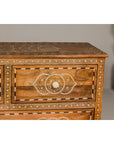 Anglo Indian Style Mango Wood Chest with Four Drawers and Floral Bone Inlay-5. Asian & Chinese Furniture, Art, Antiques, Vintage Home Décor for sale at FEA Home