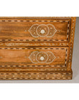 Anglo Indian Style Mango Wood Chest with Four Drawers and Floral Bone Inlay-6. Asian & Chinese Furniture, Art, Antiques, Vintage Home Décor for sale at FEA Home