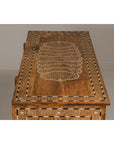 Anglo-Indian Four-Drawer Vintage Dresser Chest with Floral Bone Inlay Design-16. Asian & Chinese Furniture, Art, Antiques, Vintage Home Décor for sale at FEA Home