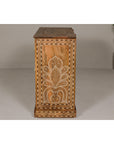 Anglo-Indian Four-Drawer Vintage Dresser Chest with Floral Bone Inlay Design-19. Asian & Chinese Furniture, Art, Antiques, Vintage Home Décor for sale at FEA Home