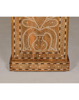 Anglo-Indian Four-Drawer Vintage Dresser Chest with Floral Bone Inlay Design-20. Asian & Chinese Furniture, Art, Antiques, Vintage Home Décor for sale at FEA Home